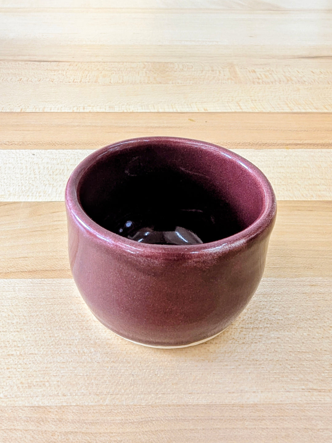 Handmade mini ceramic pot in Raspberry glaze, by Ash &amp; Rose
