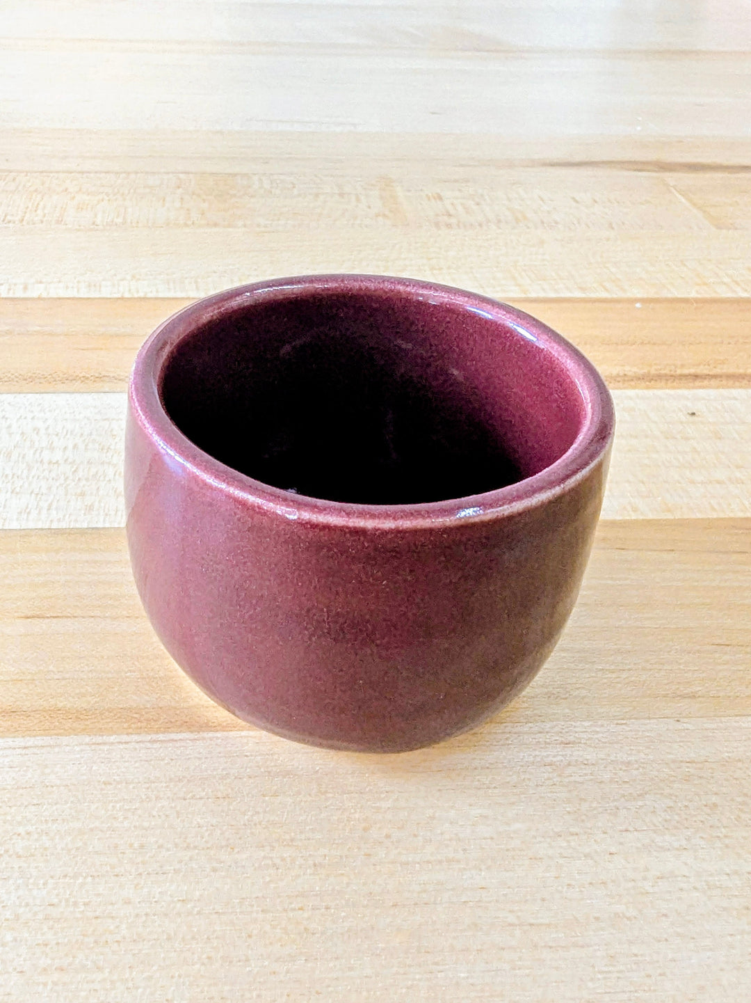 Handmade mini ceramic pot in Raspberry glaze, alternate piece, by Ash &amp; Rose