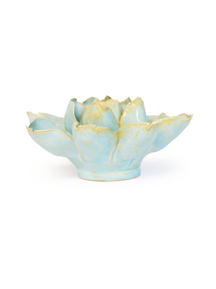 Ceramic Flower Robin's Egg Blue Aurora Water Lily