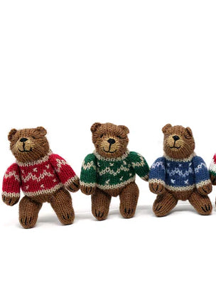 Softie Bear in Sweater Ornament