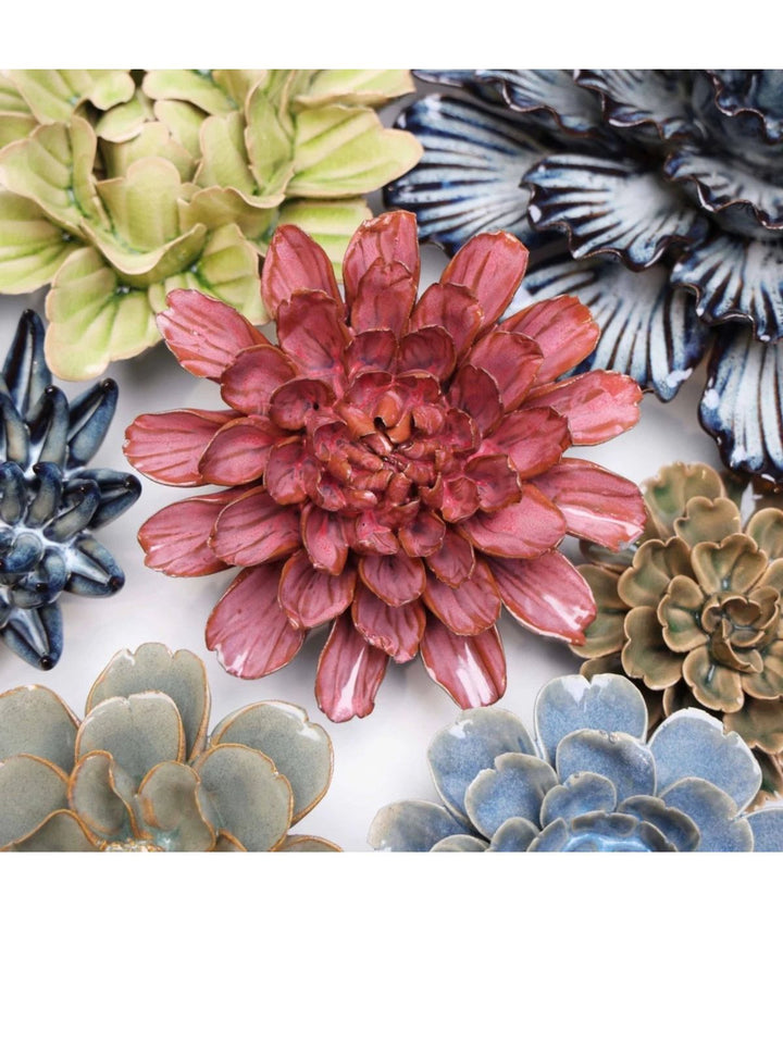 Ceramic Flower Blush Pink Star Dahlia