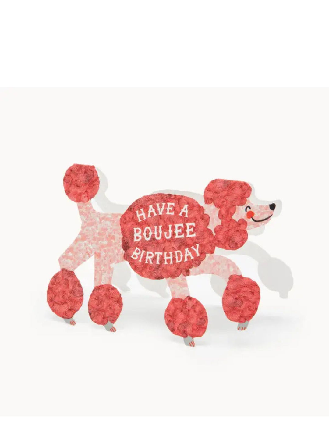 Boujee Birthday Poodle Greeting Card