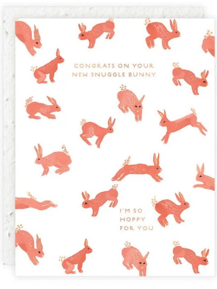 New Snuggle Bunny - Seeded Baby Card