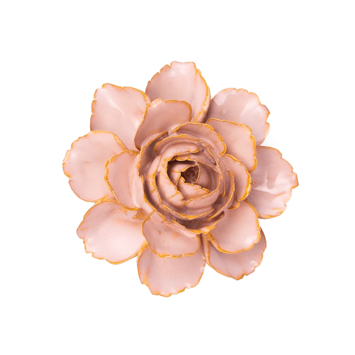 Ceramic Flower Rose Pink Camellia