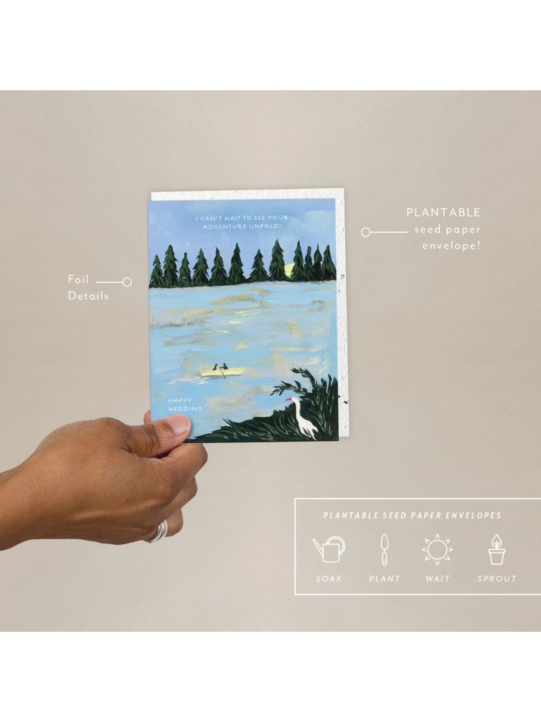 The Adventure of Us - Seeded Wedding Card