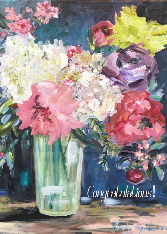 Congratulations Bouquet Greeting Card by Carpe Diem Papers