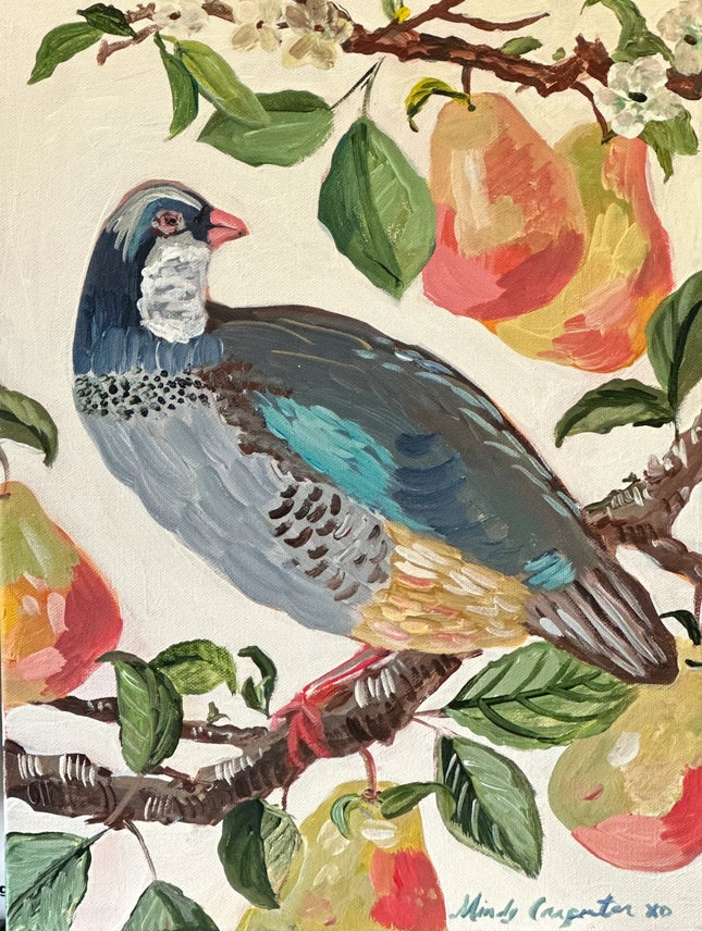 Partridge &amp; A Pear Tree Greeting Card by Carpe Diem Papers