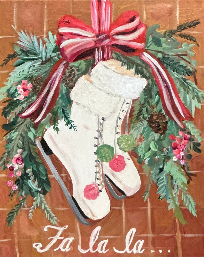 Vintage Ice Skates Greeting Card by Carpe Diem Papers
