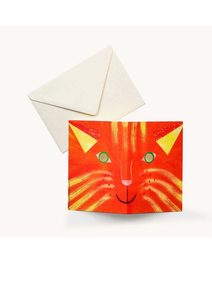 Cat Mask Greeting Card