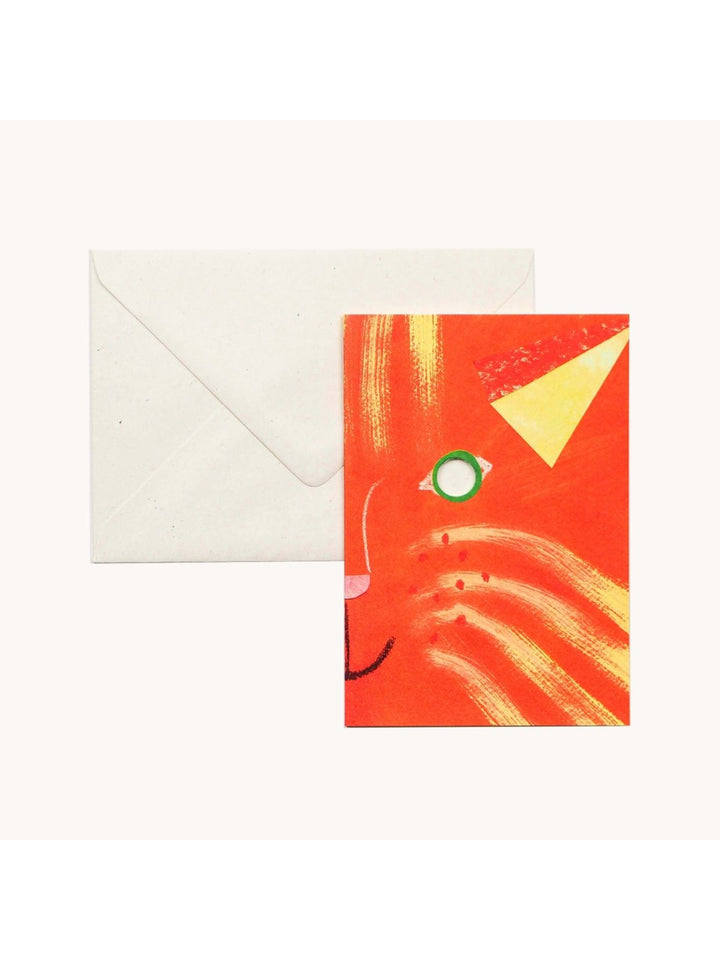 Cat Mask Greeting Card