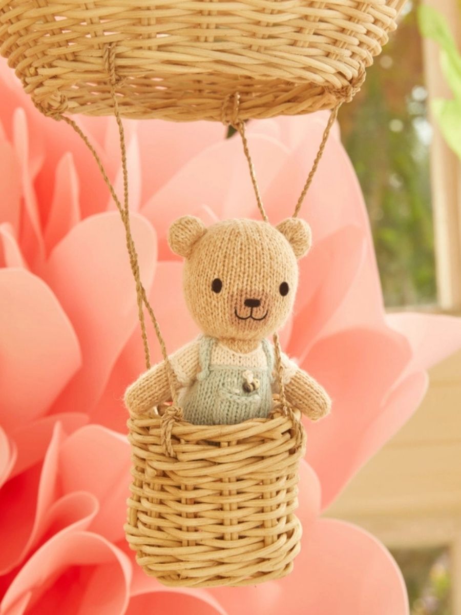 Cuddle + Kind Tiny Charlie the Honey Bear – Hand Knit Organic Cotton Stuffed Animal