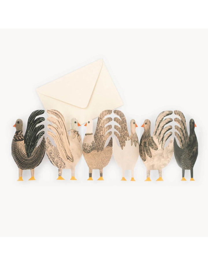 Chickens Fold Out Concertina Card