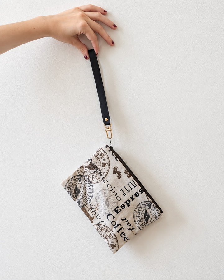 Coffee Lover’s Wristlet Purse – London Map Lining