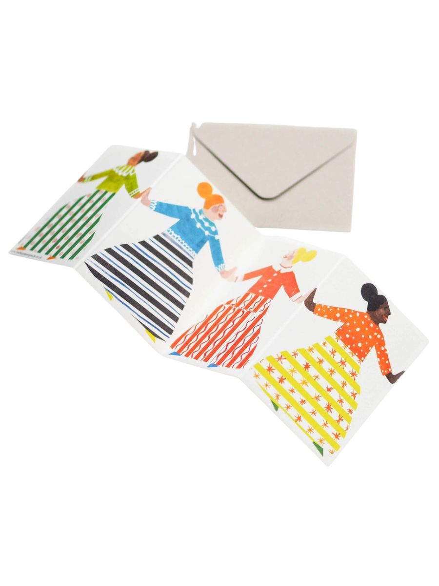 Dancers Fold Out Concertina Card