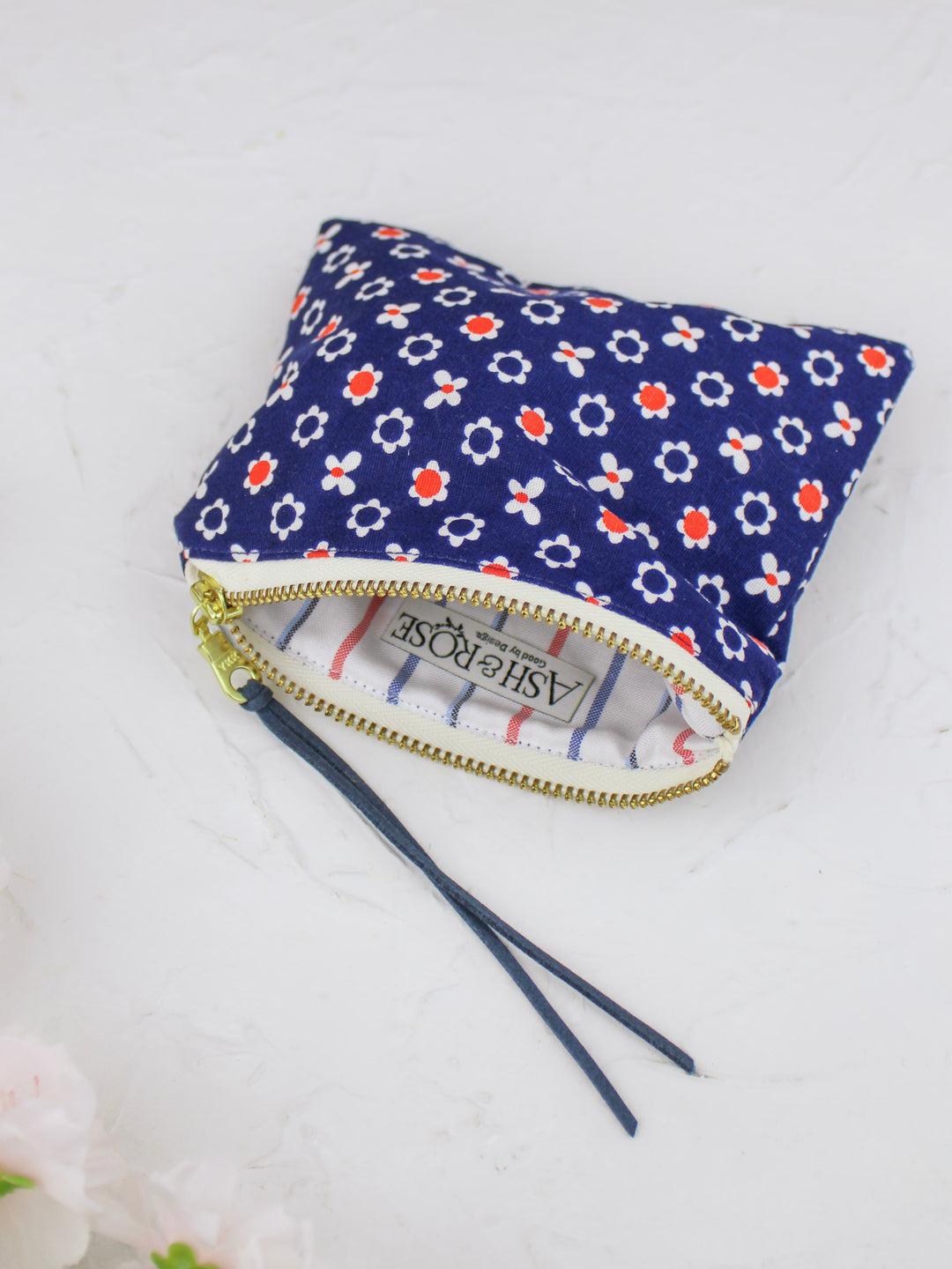 Blue Ditsy Daisies Mini Pouch