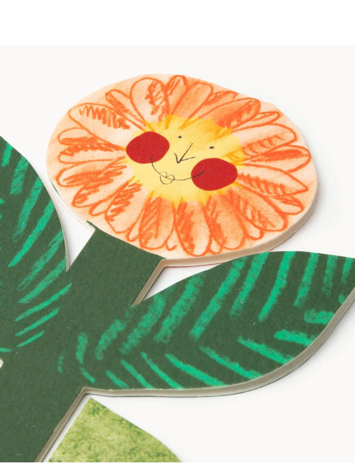 Happy Birthday Flower Stand-Up  Greeting Card