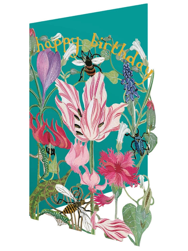 Flowers in Nature Lasercut Birthday Card