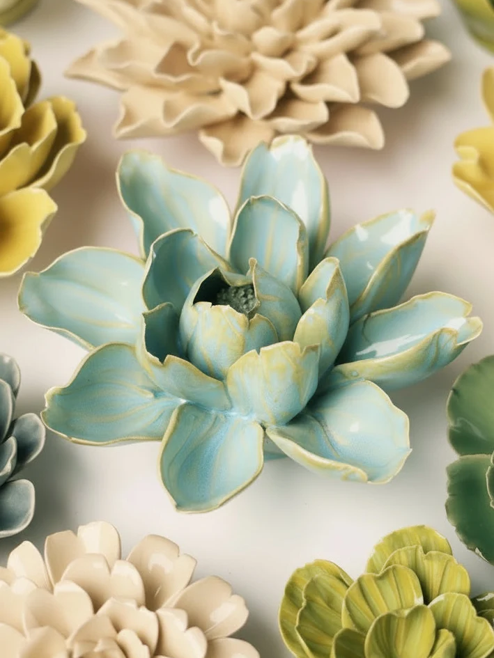 Ceramic Blue Aurora Water Lily
