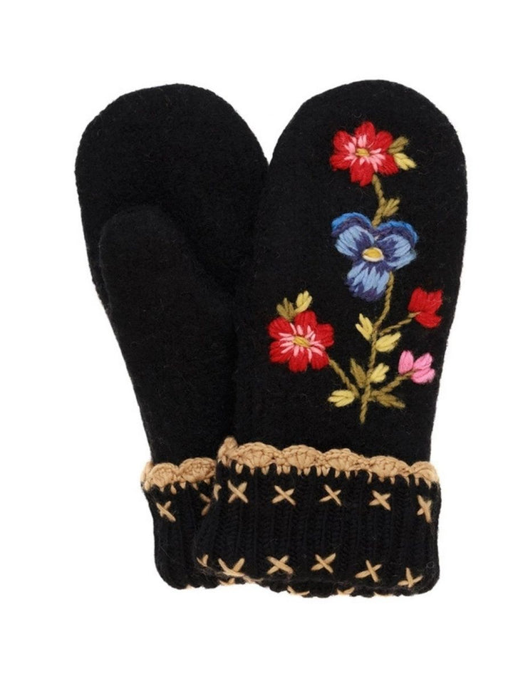 Freya French Knot Wool Mittens