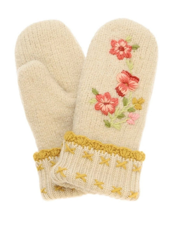 Freya French Knot Wool Mittens