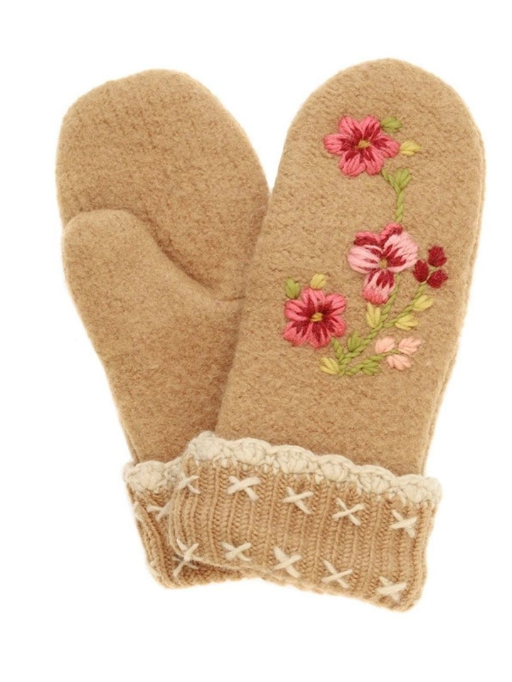 Freya French Knot Wool Mittens