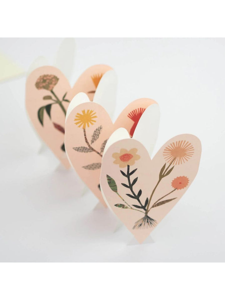 Hearts Fold Out Concertina Card