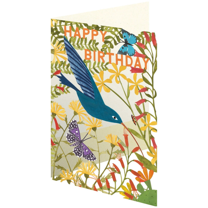 Hummingbird Lasercut Birthday Card