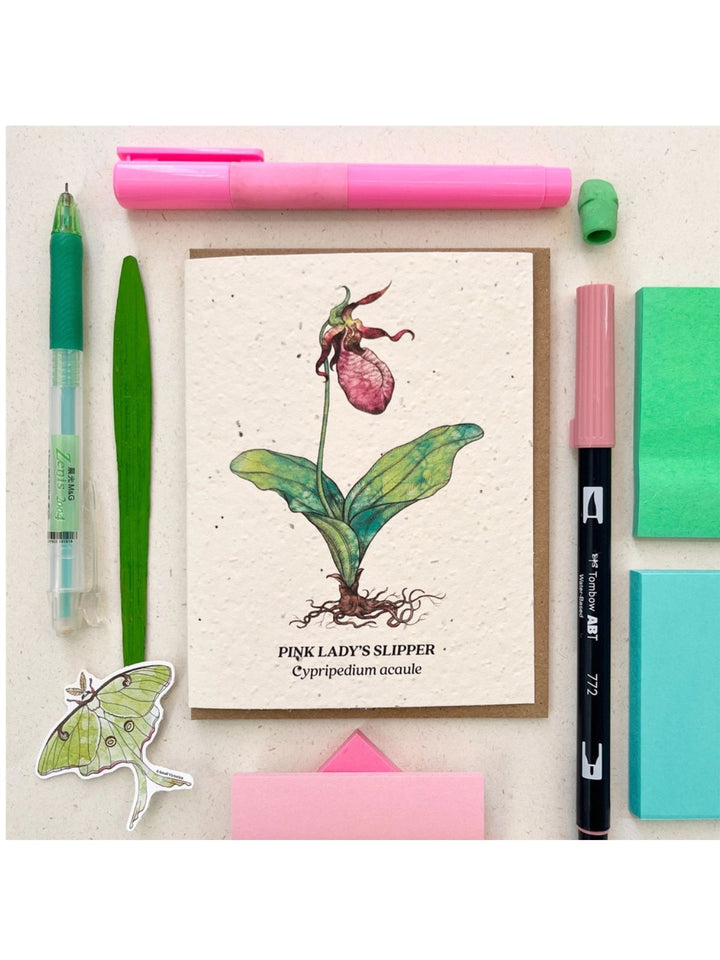Lady's Slipper Plantable Wildflower Seeded Greeting Card