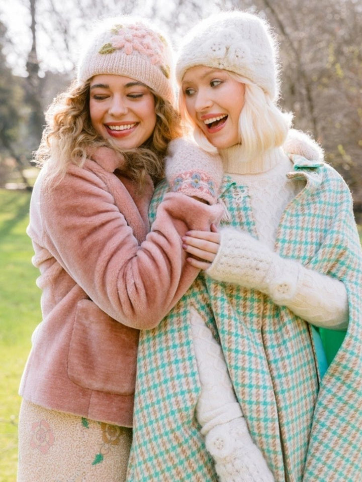 Mae Cloche French Knot Mohair Wool Hat