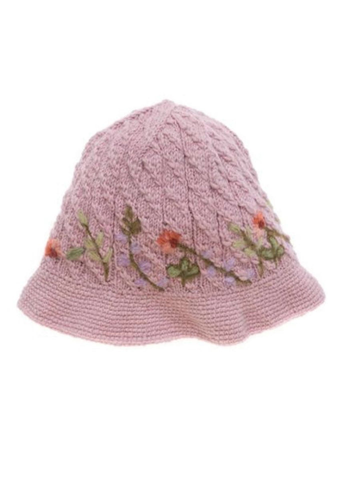 Meadow French Knot Embroidered Wool Brim Hat