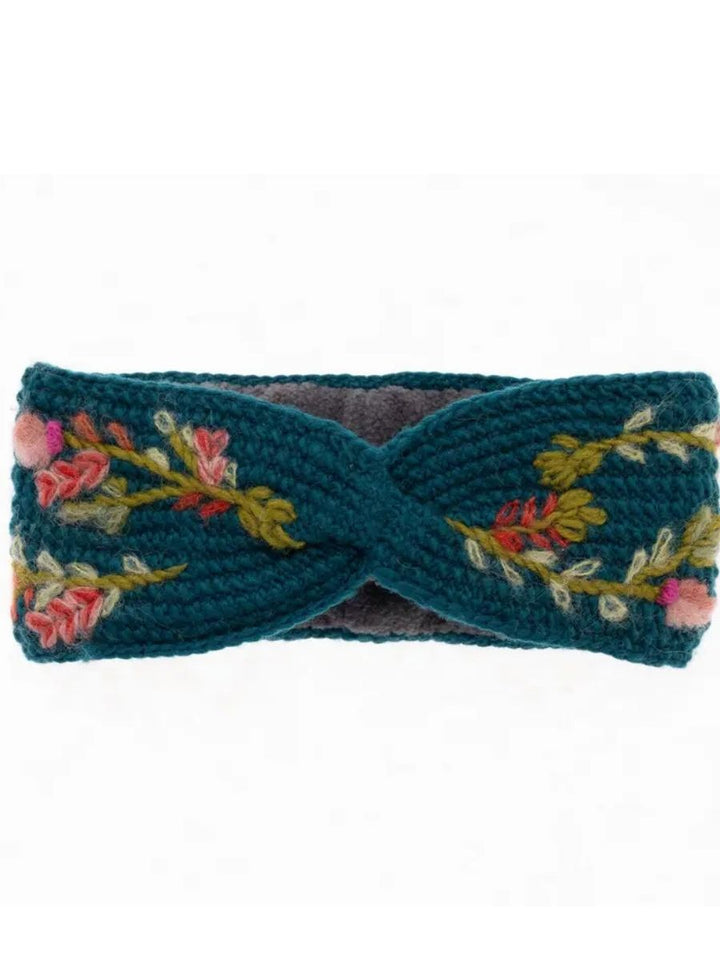 Meadow French Knot Embroidered Wool Headband