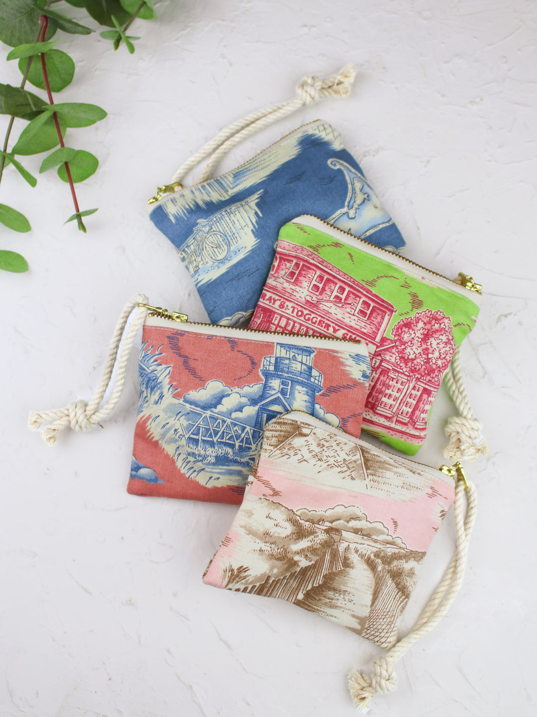 Nantucket Toile Mini Pouch