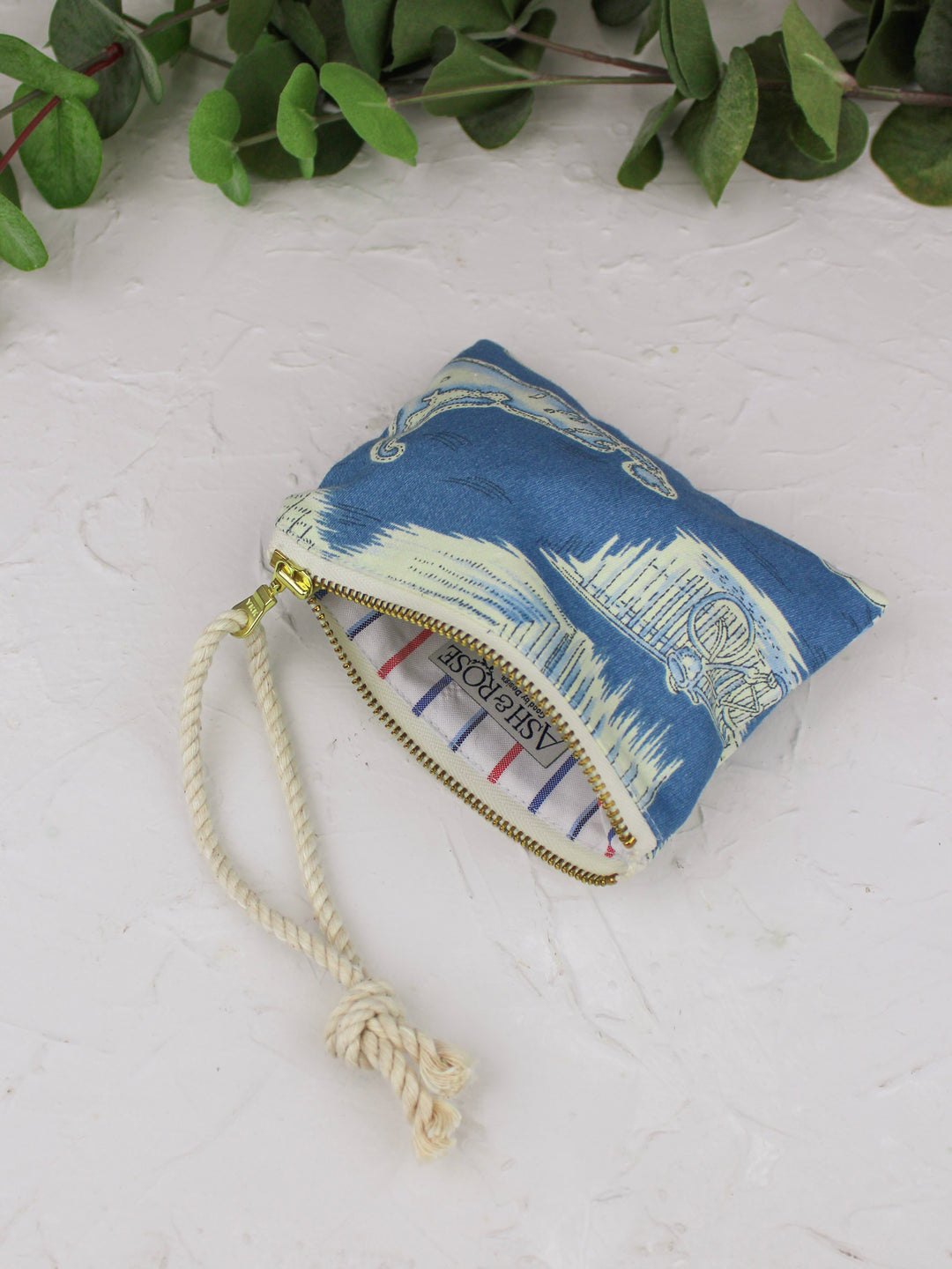 Nantucket Toile Mini Pouch