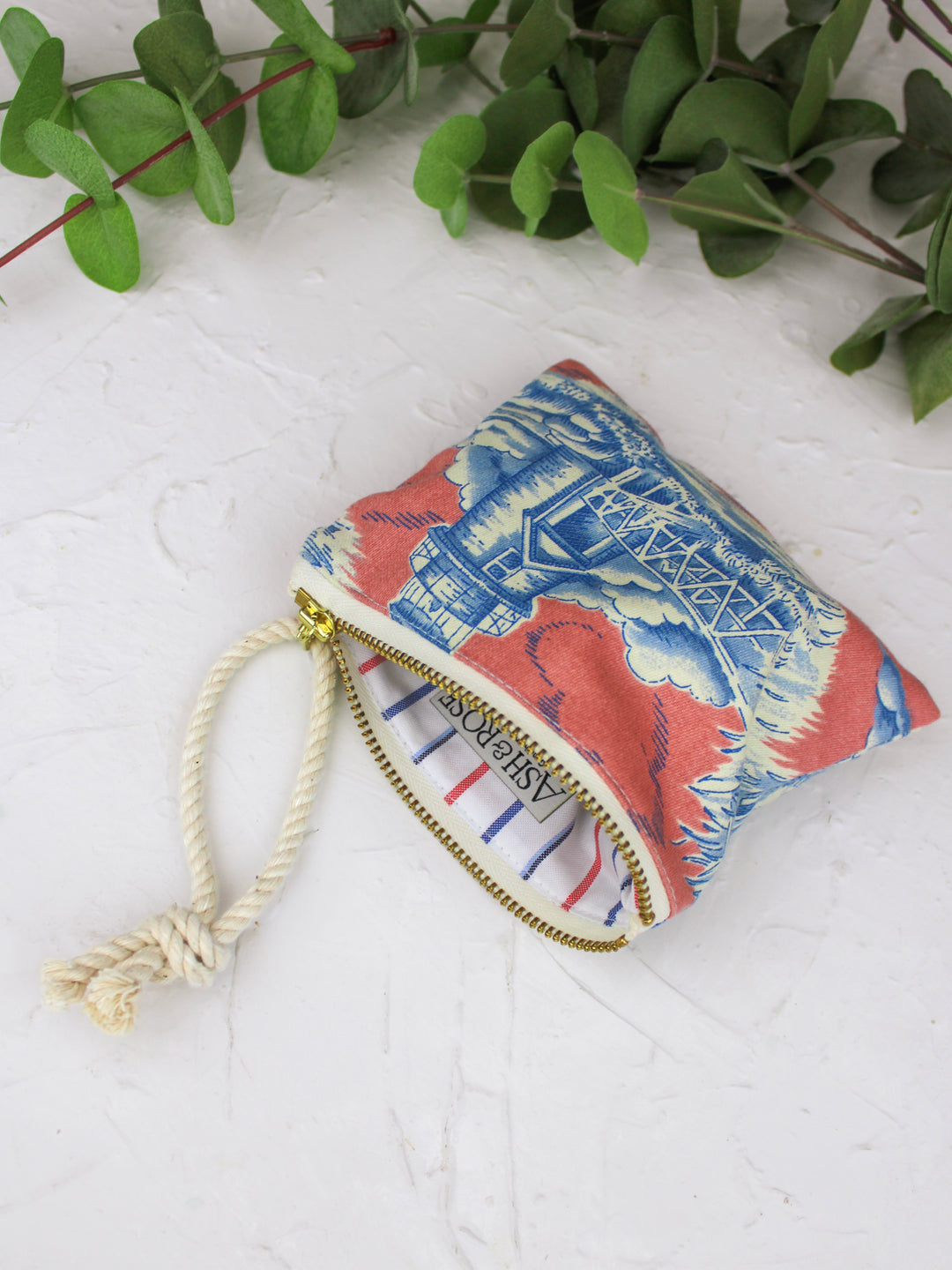 Nantucket Toile Mini Pouch