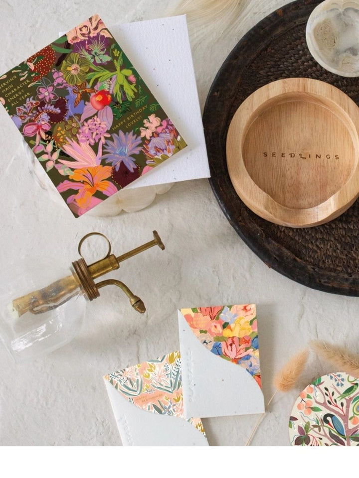 Midnight Blooms – Seeded Birthday Card