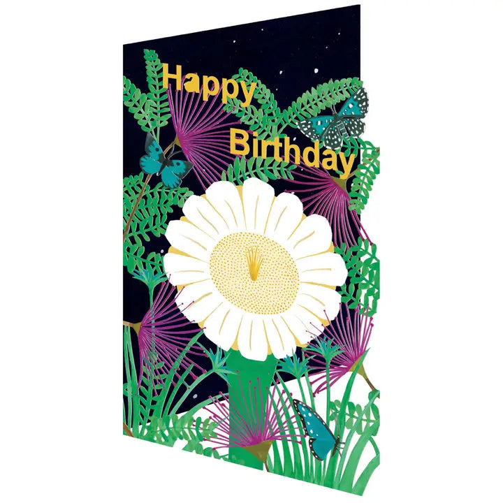 Night Flower Laser-cut Birthday Card