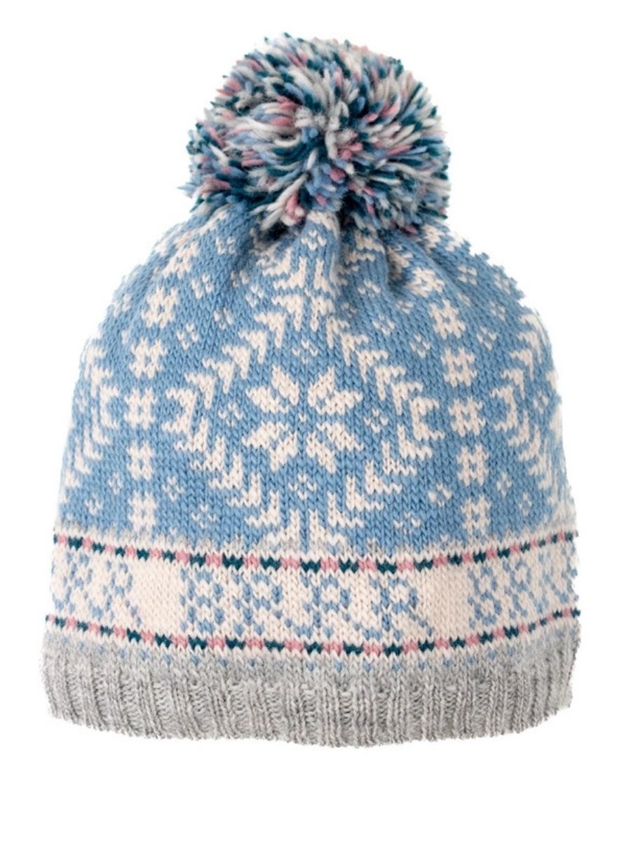 Novelty Nordic French Knot  Wool Hat