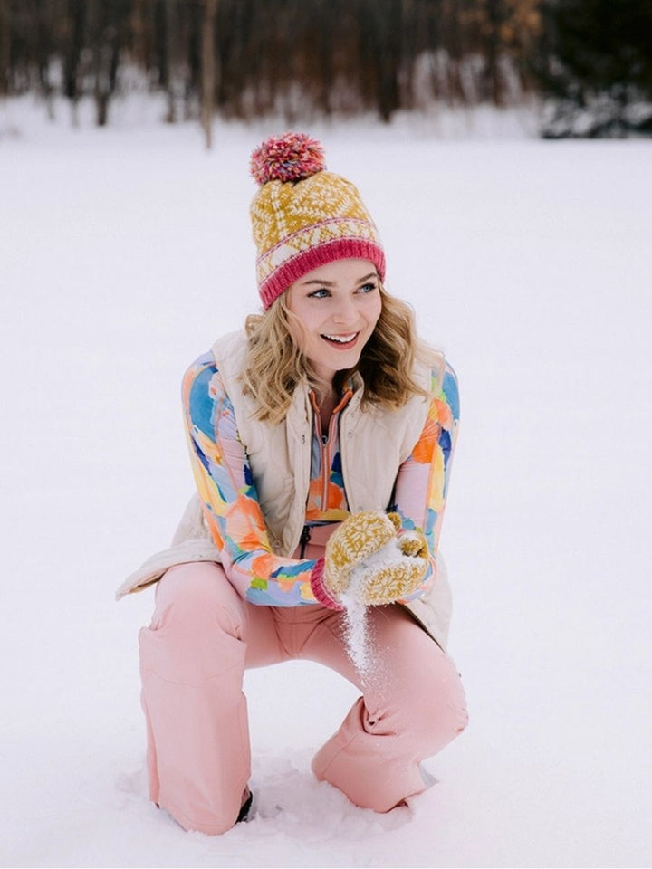 Novelty Nordic French Knot  Wool Hat