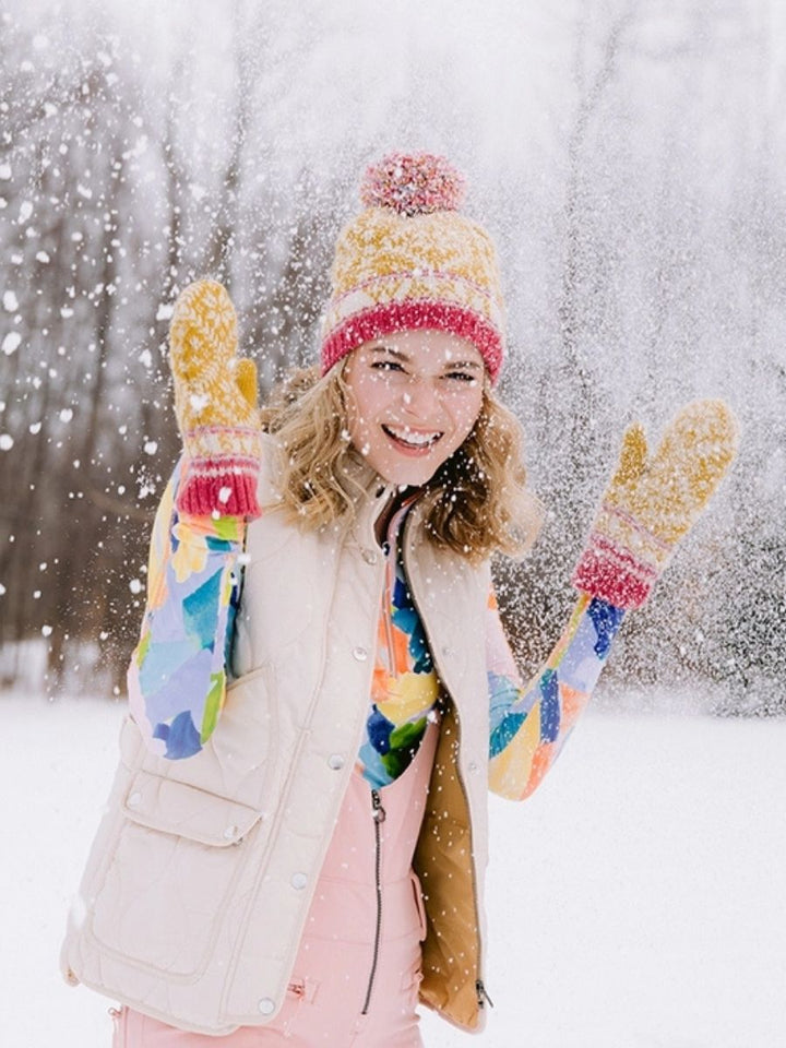 Novelty Nordic French Knot  Wool Hat