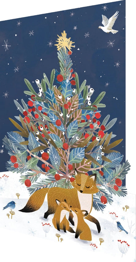 Paw Prints Tree Lasercut Christmas Card