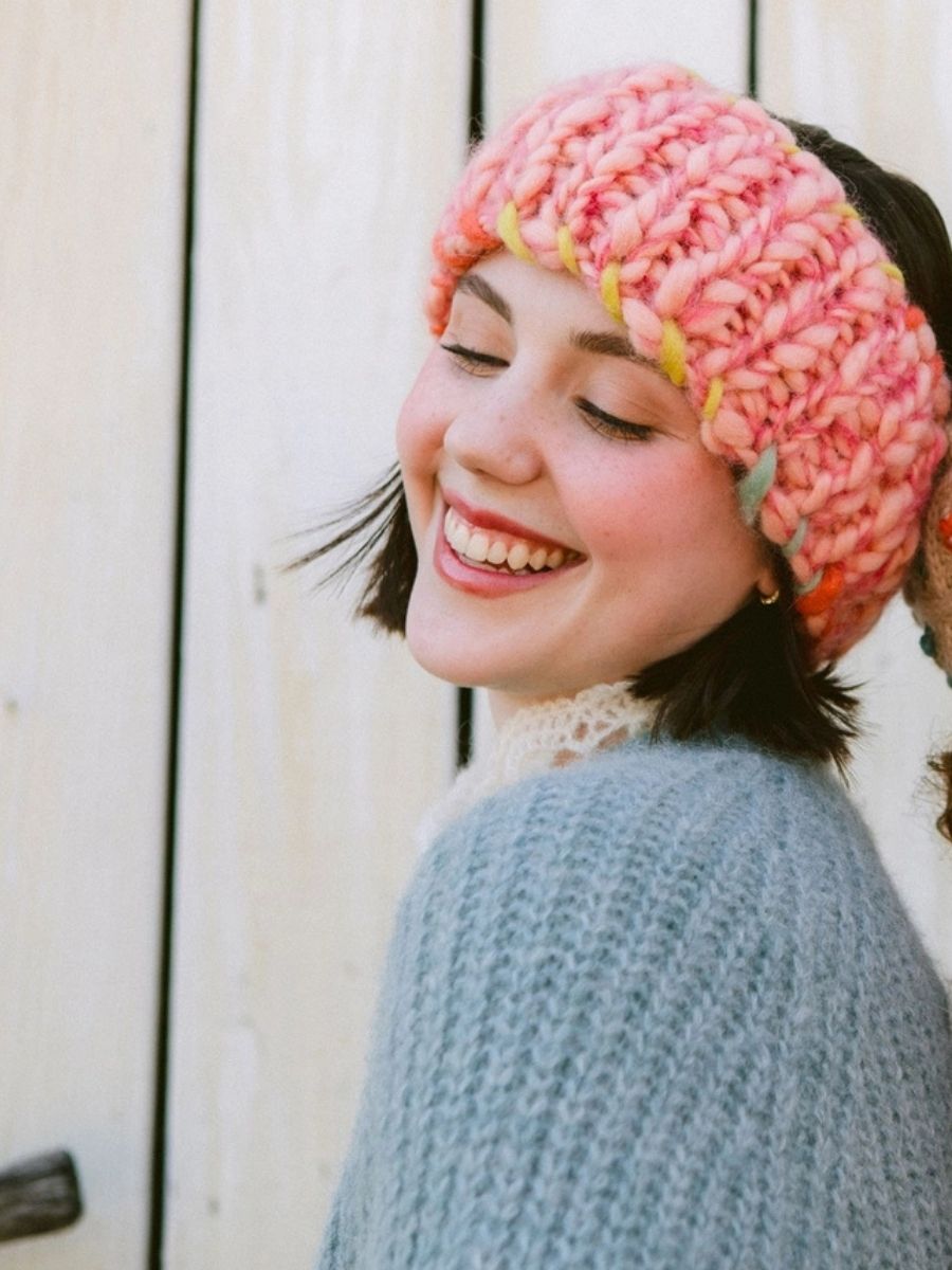 Phoebe French Knot Big Yarn Wool Headband