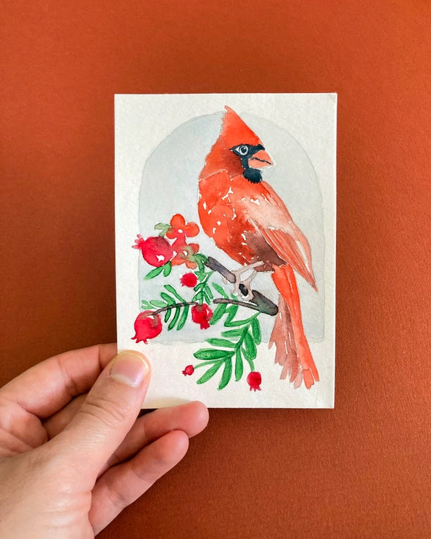 Winter Cardinal Watercolor Painting Kit