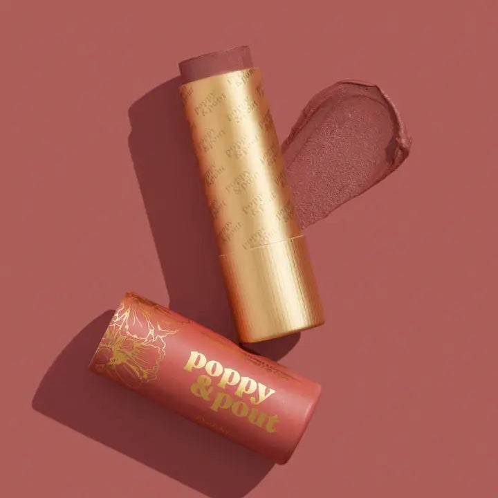 Poppy & Pout Lip Tint – Hydrating Sheer Color Lip Balm