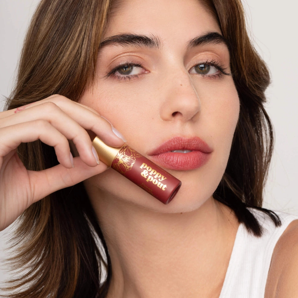 Poppy & Pout Lip Tint – Hydrating Sheer Color Lip Balm