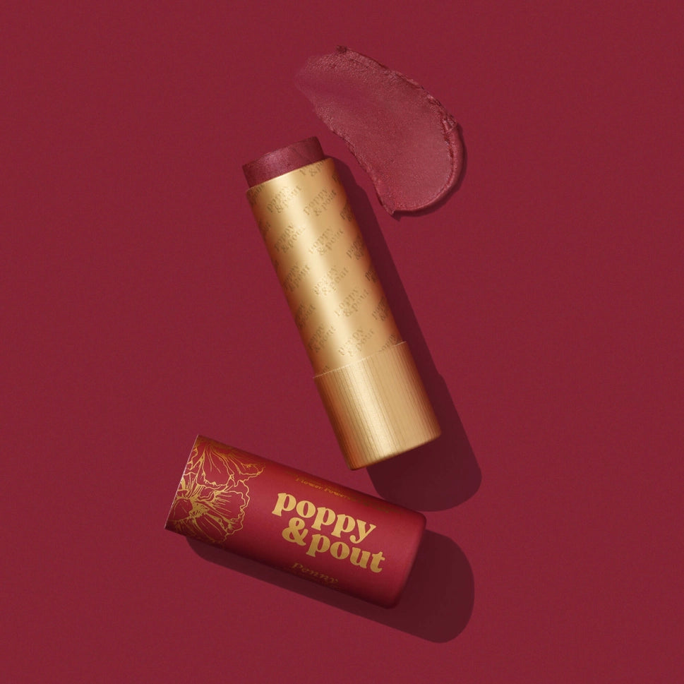 Poppy & Pout Lip Tint – Hydrating Sheer Color Lip Balm