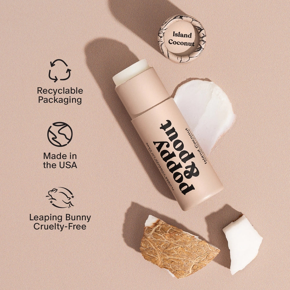 Poppy & Pout Natural Lip Balm – Handmade in the USA