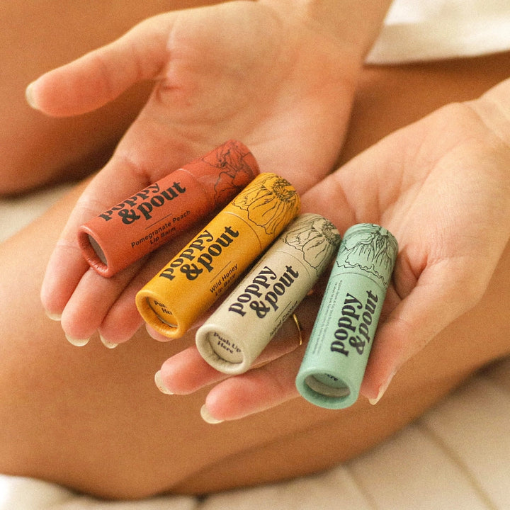 Poppy & Pout Natural Lip Balm – Handmade in the USA