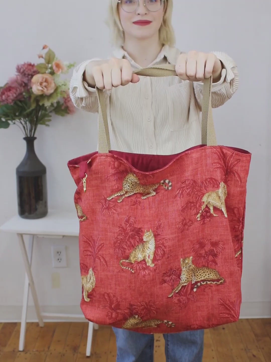 Jungle Toile Tote Bag