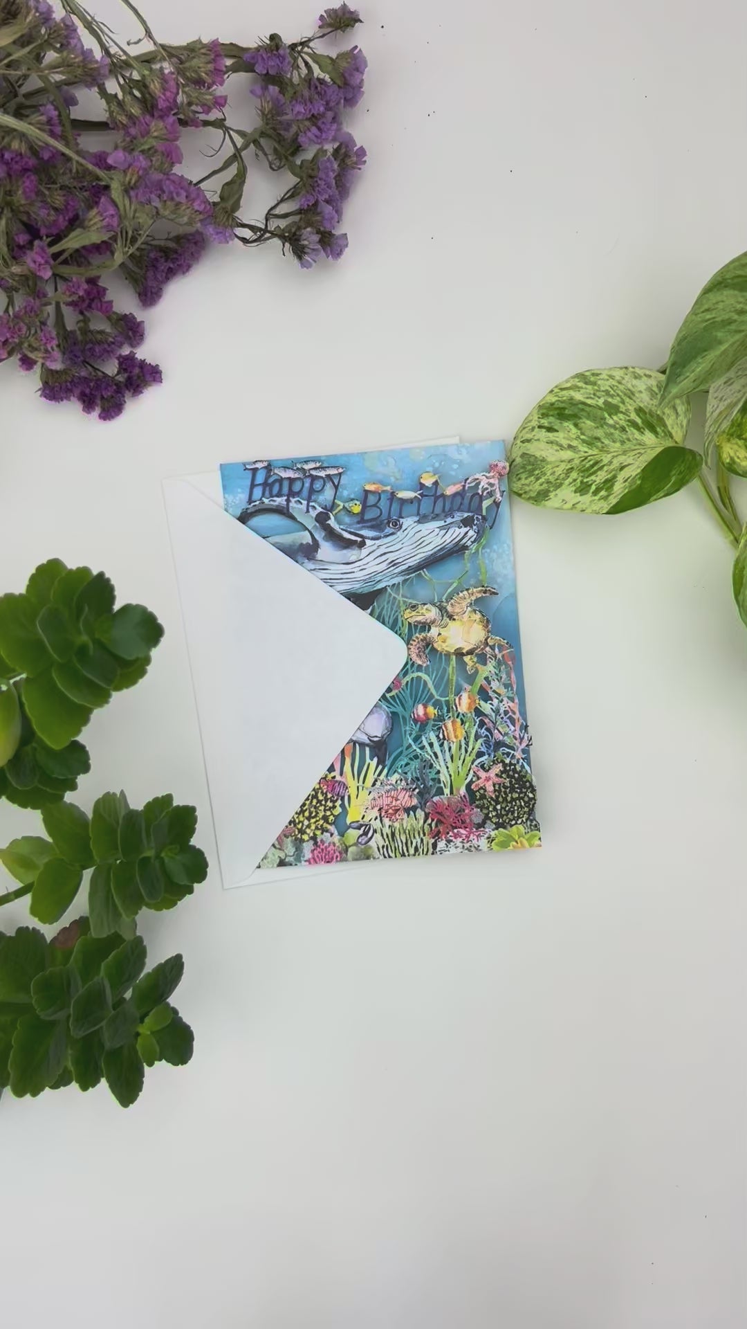 Oceana  Lasercut Birthday Card
