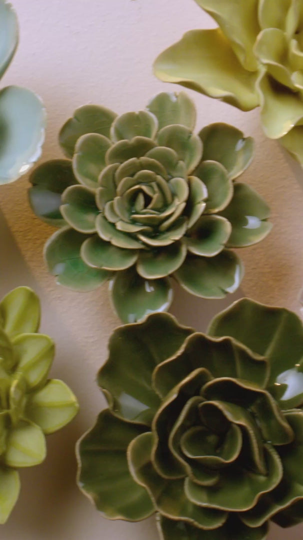 Ceramic Flower Pastel Blue Rose